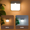Motion Sensor Led Light USB Rechargeable Square Lamp for Bedroom Kitchen Stair Hallway Wardrobe Cupboard Lighting. 