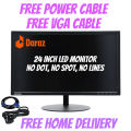 R 24 Inch A+ Grade 1080p LED Monitor | HDMI Input | 1080p Full HD Display | VGA, DVI, D-Port Input | Universal Iron Stand | Fresh Pieces | 60Hz Display | LED Monitor | Free Home Delivery | Free Cables | Best Price Guaranteed | Brand Refurbished. 