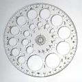 InstaOrder - 360 Degree Full Scale Protector - Full Circle Template Plastic Round Protractor for Painting Drawing Drafting Tool - 16 Circular Sizes. 