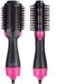 Hot air Brush Hot air Brush Hair Dryer Brush, Round Brush Blow Dryer, Blow Dryer Brush, 3-in-1 Ionic Straightening Hot Air Brush with Anti-Scald Feature (Pink). 