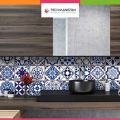 Techmanistan 60cm x 200cm Roll - Random Design Tile Stickers Pattern Oil Proof Kitchen Wall Sticker Wallpaper Bathroom Home Waterproof Self Adhesive Wallpaper Wall Sticker Tile Sticker. 