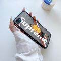YIWESAN For iPhone 8 Case Side上 Square Edge New Design Phone Cases Pattern Silicone Casing Fashion Cool Masked Boy Full Cover Camera Frosted Transparent Hard Protection Shockproof Softcase. 
