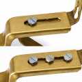 Golden Curtain Rod Bracket Adjustable Curtain Pipe Holder Wall Mount R Shape Hook. 