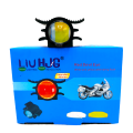 AKE 1-PCS HJG Mini Driving Dragon Eye with RED DRL Motorcycle Led Light 20w Dual Tone 3-Wires Fog Led For motorcycle, Car, Jeep without Flasher. 