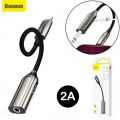 BASEUS L56 2 In 1 8 Pin Male to 8 Pin Female + 3.5mm Female Audio Adapter Converter. 