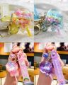 Acrylic Oil Water Inside 3D Floater Keyring bubbles Shaker Floating Blank Liquid Keychain. 