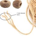 Openness - Simple Natural Brown Jute Rope / Thread – For Durable Packing String for Gardening Applications, Gift Wrapping Art and Craft – 2MM x 45M (Length). 