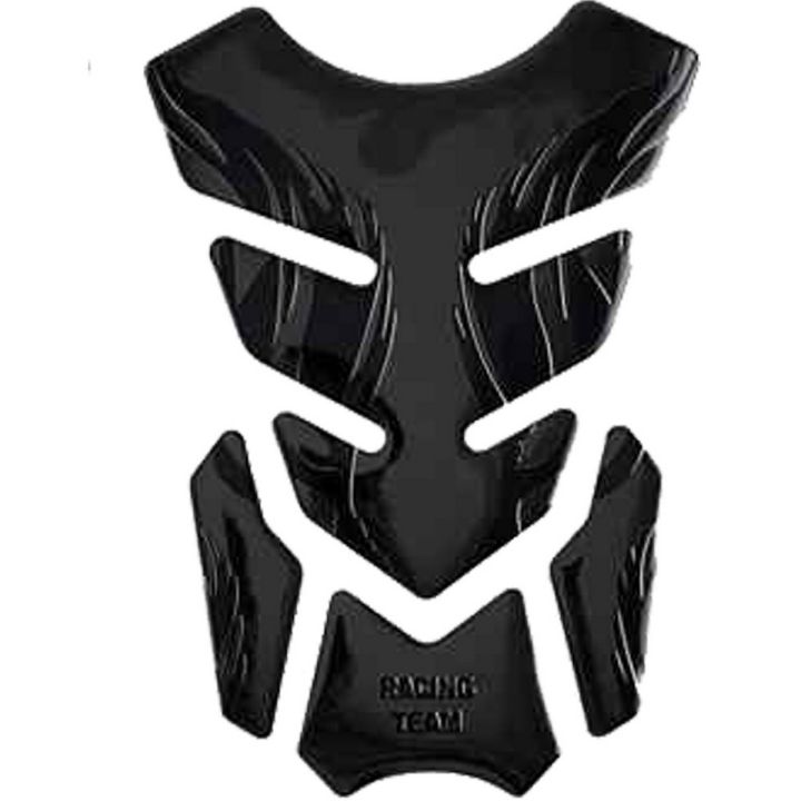 Bike / Motorcycle Oil Gas Fuel Tank Pad Protector Fish Bone Sticker 3D Gel Type Black