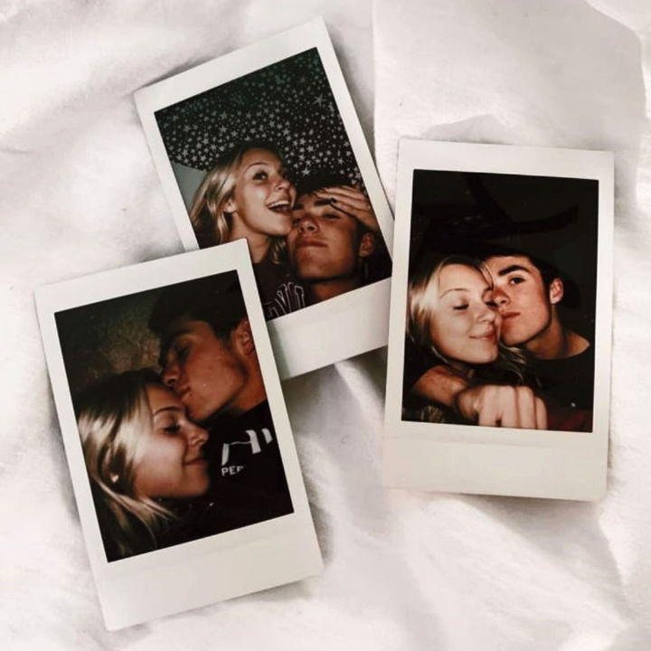 Custom Polaroid Picture Frame with 5 Personalized Photo Prints for Gifts