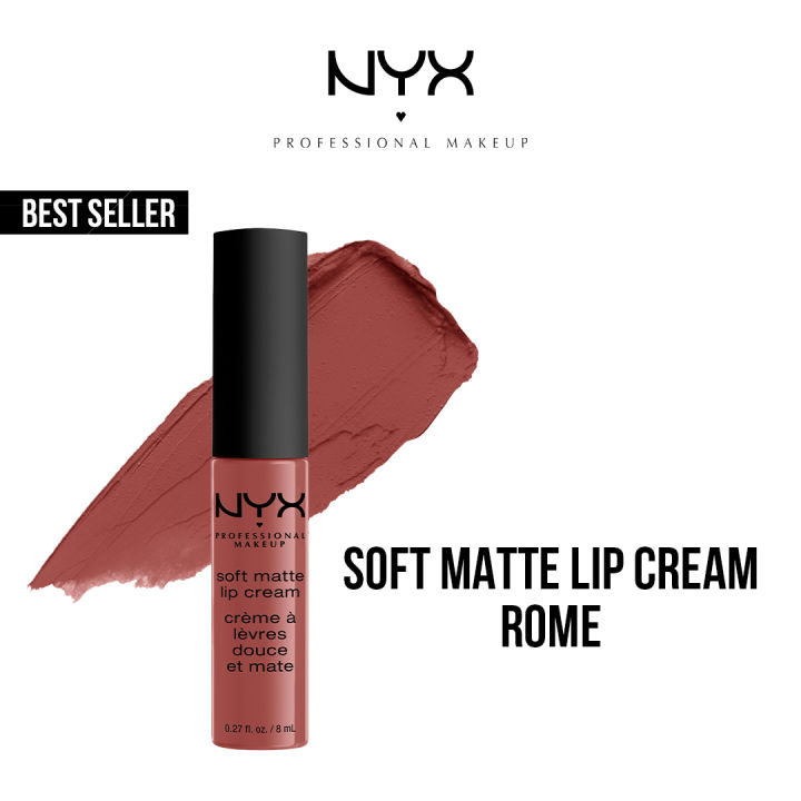 NYX%20Professional%20Makeup%20-%20Cosmetics%20Soft%20Matte%20Lip%20Cream%20Liquid%20Lipstick%2032%20Rome%20-%20Image%203
