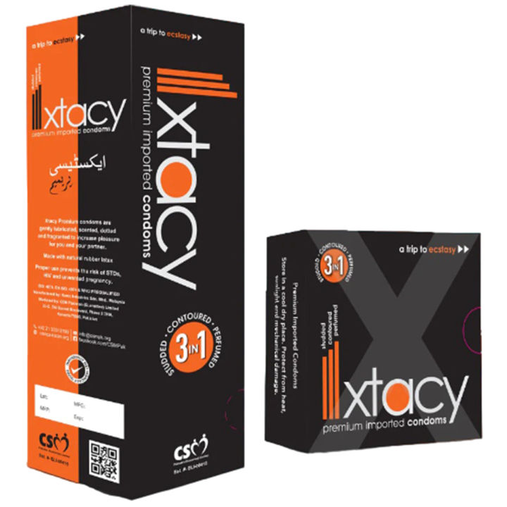 Xtacy Premium 3in1 Condoms - 36 Pieces (3 x 12)
