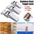 Luggage Accessories Stainless Steel Spring Loaded Latch Silver Durable Toggle Latch Lock Snap Wooden Box. 