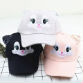 I LOVE DADDY&MUMMY-Summer New Cute Cartoon Cat Ear Girls Cap Adjustable Baseball Cap for Kids Children Girl Sun Hat. 