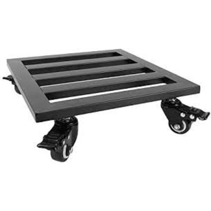 Sunrise Mart Metal Plant Flower Pot Stand Trolley Caddy on Wheels Indoor Outdoor Home Garden tools customize