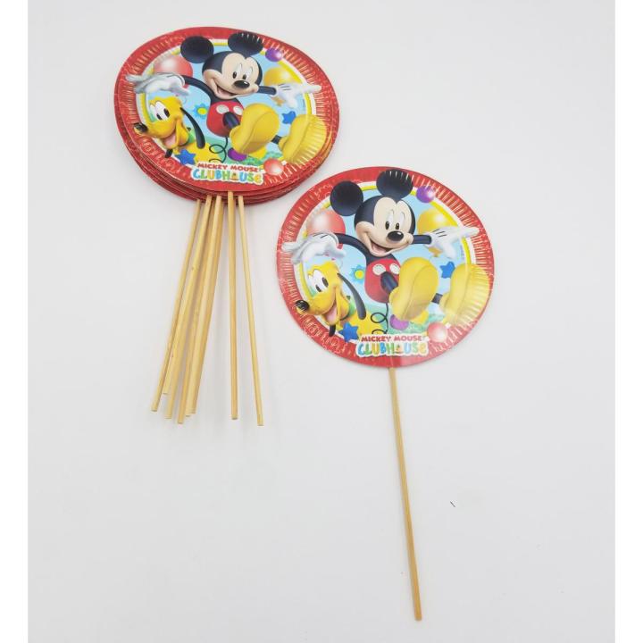 MICKEY MOUSE THEME CAKE TOPPERS PACK OF 10 CAKE TOPPERS