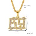 Women Men 69 Number Pendant Necklace Hip Hop Jewelry Style Gold Silver Color Rope Chain Statement Necklace S. 