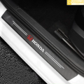 HONDA LOGO CARBON FIBER SILL PROTECTOR 4 Pcs -SCUFF PLATE CARBON FIBRE, PROTECT DOOR ANTI SCRATCH FOR CARS (HONDA). 