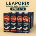 LEAPORIX MALL | UHT Lactose Free Milk 1L x 6 | Long Life | No Fridge Needed | Easy to Digest Dairy. 