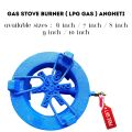 Gas Stove Burner Specially Made for LPG Gas (6 to 10 Inches, All Sizes Available) - High-Quality Beedh Material. 