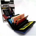 security card wallet Men Aluminum  Card Holder Blocking Hard Case Wallet Solid Credit Anti-RFID Scanning Protect Holder Business Office School. 