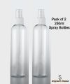 250ml Refillable Fine Mist Spray Bottle (Pack of 2) Empty Plastic Spray Bottles Travel, Makeup Spray Bottle Atomizer, Refillable Perfume Bottles & Portable Spray Bottles / Rose Water Empty Spray Bottle. 