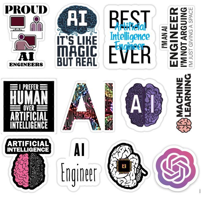 10 /15 Pcs AI & Machine Learning Stickers Pack – Laptop Stickers ...