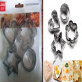 Stainless Steel  Baking Mould Tool Best for Cokies, Biscuit Cutter Vegetable, Fruit Cutter, Candle Making, Etc. DIY Mold Available in Star, Heart, Round & Flower Shape Cutter Baking Mould Tools Art# SS-B Cutter-12PcsK&D-0001. 