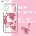 AMORVOR for Infinix Note 12 VIP Back Cover Cartoon Butterfly Crystal Phone Cover Camera Protection Transparent TPU Soft Case. 