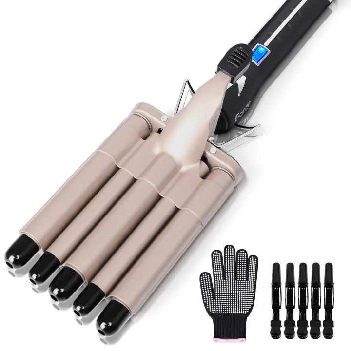 IFANZE%205%20barrels%20hair%20waver%20and%20curling%20iron/curling%20wand%20with%20proffessional%20edition%20hair%20curler%20machine%20tool%20-%20Image%203