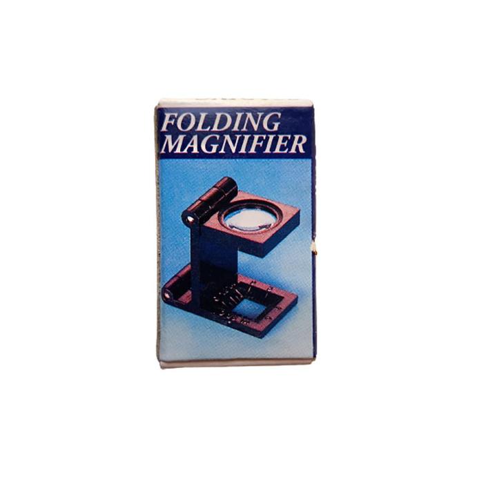 Balloon FD15 Folding Linen Tester Magnifier 10X 15 mm Mini Three-Folding Magnifier Magnifying Glass with Scale for Textile Optical Jewelry Sewing Thread Collection Repair