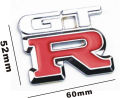 GT R Metal Chrome Car Badge Emblem Sticker -Silver-. 