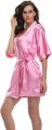 New Nighty Beautiful Bridal Pink Hot Sexy Silk Long Gown / Bath Gown with robe Night Suit / Nightwear / Sleepwear / Night Dress. 