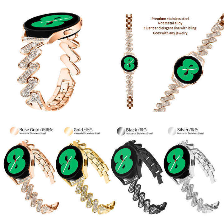 Suitable for Samsung Galaxy Watch456 watch with 20MM7 studded metal fashion Huawei strap