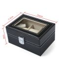 3/6 Grid Faux Leather Watch Box Unisex Display Storage Organizer Watches Case PU Leather 3 Grid Watch Box Holder Organizer Storage Box for Watches, Necklace, Bracelets. 