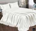 Silk Bedsheet Plain King Size, 3 Piece Printed Fancy Silk 1 Bed Sheet King Size with 2 Silk Pillow Covers, Silk Bed Sheet King Size Fancy has Soft and Luxurious Feel. 