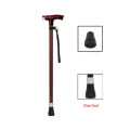 Old man stick with torch light intelligent wood color  Hiking Walking stick Trekking Poles. 
