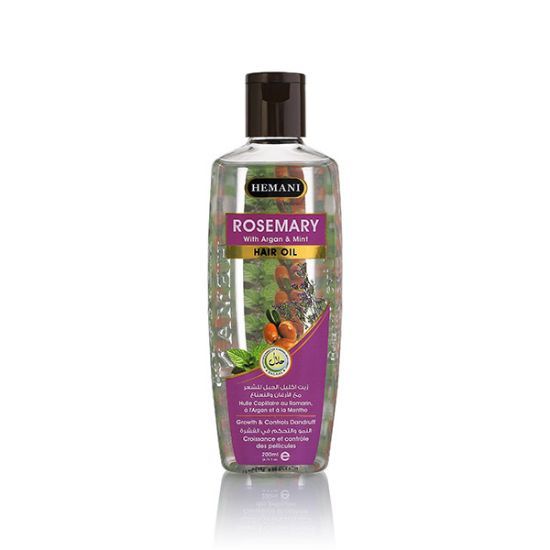 𝗛𝗘𝗠𝗔𝗡𝗜 𝗟𝗜𝗩𝗘 𝗡𝗔𝗧𝗨𝗥𝗔𝗟 - ROSEMARY HAIR OIL WITH ARGAN & MINT 200 ML