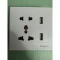 Universal wall power socket multi type with 2 USB Ports charger adapter outlet light plug light socket 10 amp. 