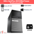 DELL OptiPlex 9010 Mini Tower Professional PC - Intel® Core™ i5 3rd Gen Processpor -  4 GB DDR3 RAM - 500 GB HDD - Windows 10. 