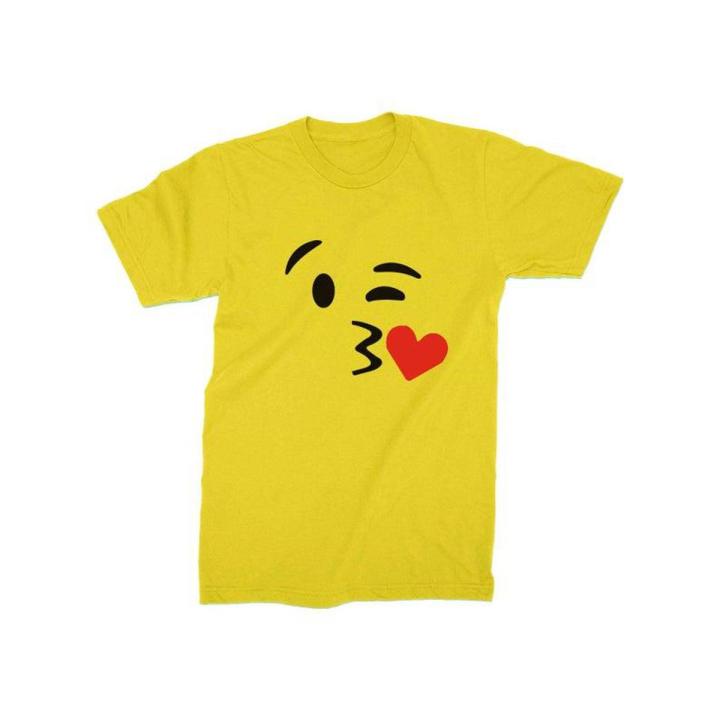 Kiss Emoji T-shirt Smiley Faces heart emojis Halloween costume cosplay