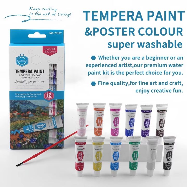 Keep%20Smiling%20Tempera%20Paint%20&%20Poster%20Color%20Colour%20Super%20Washable%2012x12ml%20-%20Image%203
