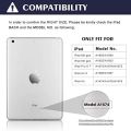 iPad 9.7 Case with Apple Pencil Slot, Auto Sleep Wake Smart Cover, Multi-Angle Trifold Stand, for iPad 9.72018 2017 5th 6th Generation. 