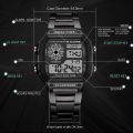SYNOKE Men's Sports Watches Business Stainless Steel Digital Watch Men Military Wristwatch 5ATM Waterproof montre sport homme. 
