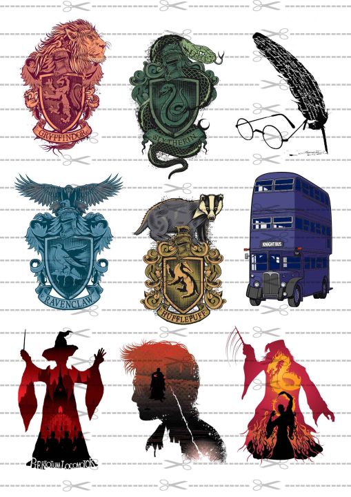 Harry potter Stickers for Laptop 09 Pcs Car Bike Phone Stickers