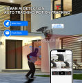 8MP Solar Dual Lens Ultra HD WiFi Camera 4K 10X Zoom 360 Night Vision 8000mAh Battery Two Way Talk Waterproof Outdoor and 4MP Bulb Wifi Camera Indoor CCTV for Home Office Shop Baby. 
