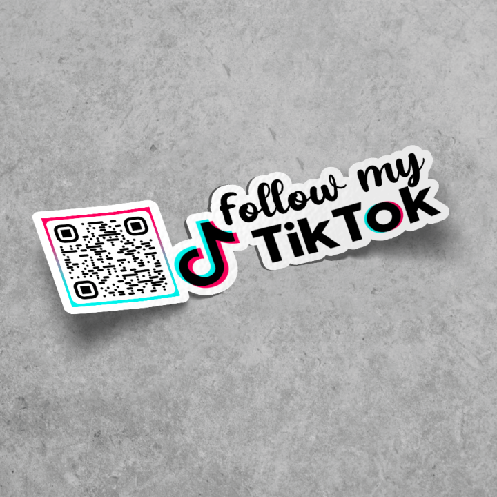 Customized Design Your Own Personalized Social TikTok, Instagram, Snapchat, Google, Bank, Facebook Stickers Decals Text Name Image Photo QR Code