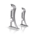 1 peice Stainless Steel Double Curtain Rod Brackets - Heavy-Duty Wall-Mount Holders for Window Curtains, Adjustable Support for 1 Inch Rods, Modern Design for Home or Office. 