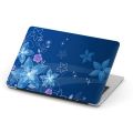 Blue Colour Flower Abstract laptop back cover vinyl skin 12 13 14 15.6 inch for all laptop skin sticker. 