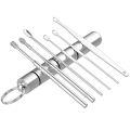Portable 6 Piece Set Ear Pick Ear Cleaner Earwax Removal Tools Kit Ear Spoon Ear Wax Picking With Storage Tube. 