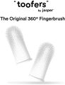 Jasper 360º Dog Fingerbrush Toothbrush Kit (2-Pack) Ergonomic Design, Full Surround Bristles for Easy Teeth Cleaning, Dental Care for Puppies, Cats and Small Pets, Clear. 